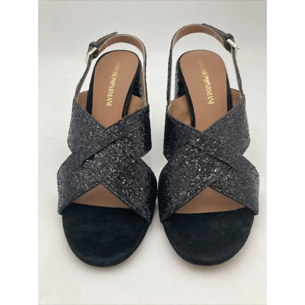 Emporio Armani Women's Ankle-Strap Heeled Sandal  Size 38 Medium EU (8 US) - Picture 8 of 12